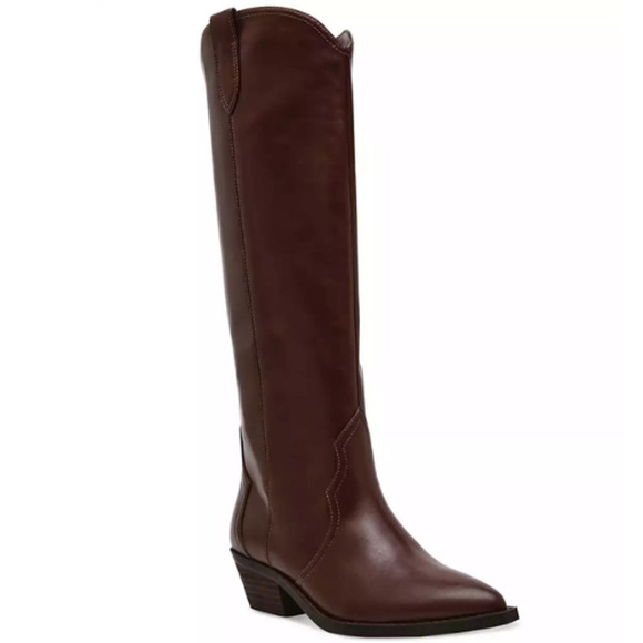 Dolce Vita Shoes - Dolce Vita Women's Kit Knee-High Cowboy Boots in Smooth Brown NEW Sz 6